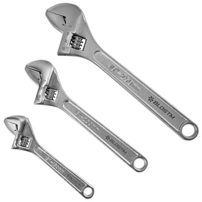 3 in 1 Pass Through Reversible Adjustable Wrench 11 Piece Set + Spline  Sockets