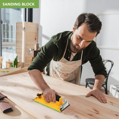 BLOSTM Assorted 48 Pieces Sandpaper With Sanding Block Sander