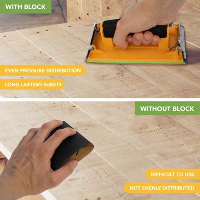 BLOSTM Assorted 48 Pieces Sandpaper With Sanding Block Sander - 8