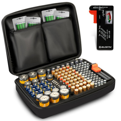 BLOSTM Battery Organizer Storage Case