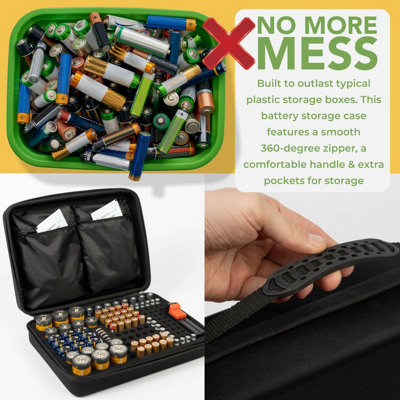 BLOSTM Battery Organizer Storage Case - 7