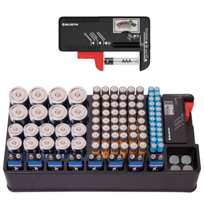 BLOSTM Battery Organizer Storage