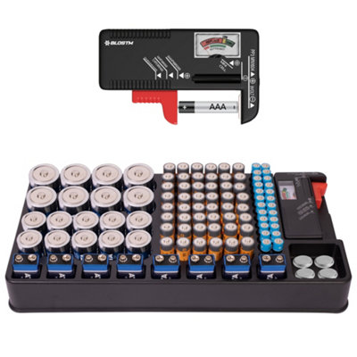 BLOSTM Battery Organizer Storage
