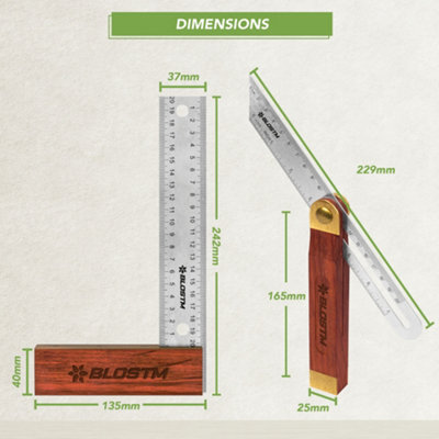 BLOSTM Carpentry Squares Set 2 Piece - 6