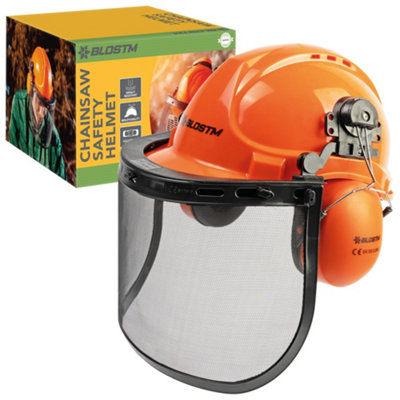 BLOSTM Chainsaw Safety Helmet With Visor