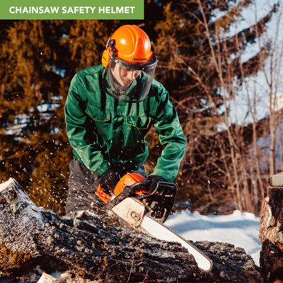 BLOSTM Chainsaw Safety Helmet With Visor - 4