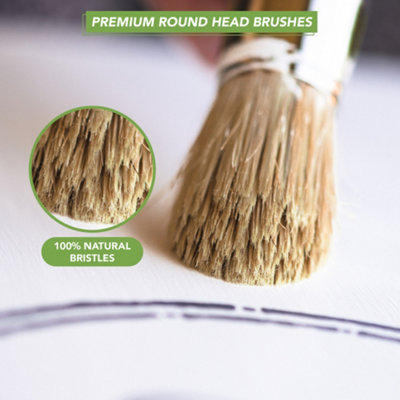 Round wax clearance brush