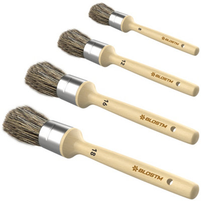 BLOSTM Chalk & Wax Paint Brushes - 8