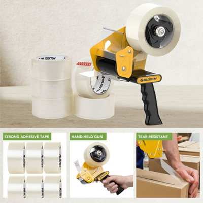 BLOSTM Clear Packaging Tape & Gun Dispenser - 6