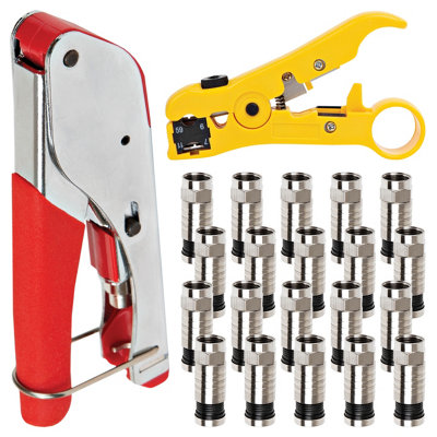 BLOSTM Coaxial Cable Compression Tool Kit With Crimp Tool