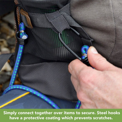 BLOSTM Elastic Bungee Cords Pack Of 10 - 6