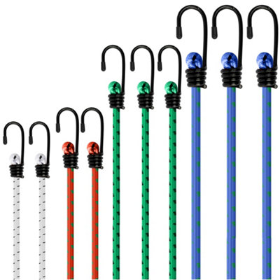 BLOSTM Elastic Bungee Cords Pack Of 10 - 8