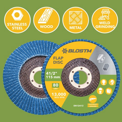 BLOSTM Flap Discs - Pack Of 10 - 4