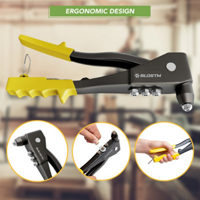 BLOSTM Hand Rivet Gun Set - 2.4mm-4.8mm