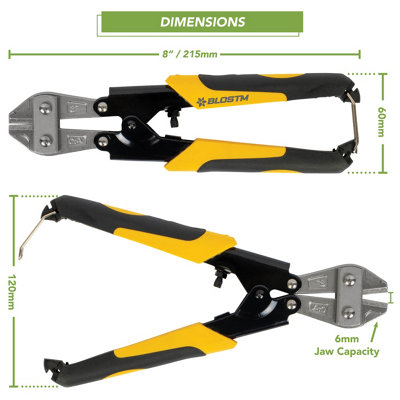 Compact Metal Cutters BGS 1917 - 200mm Compact Metal Cutter Mini Bolt Cutter