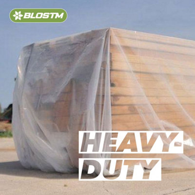 BLOSTM Heavy Duty Polythene Plastic Sheeting Cover - 3
