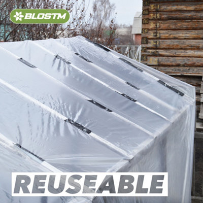 BLOSTM Heavy Duty Polythene Plastic Sheeting Cover - 5