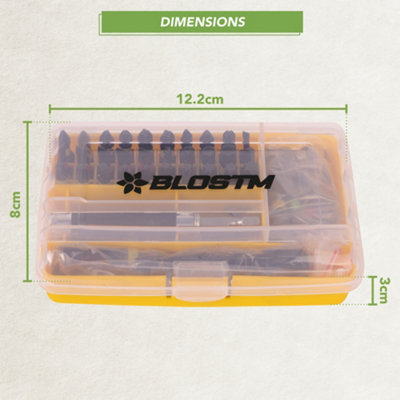 BLOSTM Hex Shank Impact Driver Screw Bit Set - 7