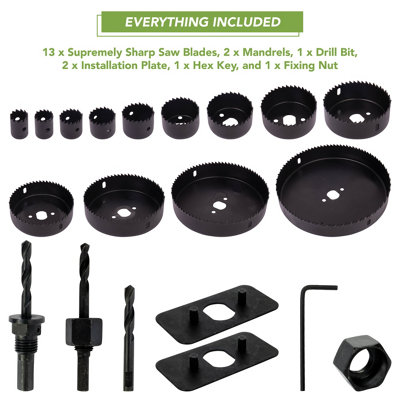 BLOSTM Hole Saws Set 21Pcs - 19mm to 152mm - 3