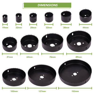 BLOSTM Hole Saws Set 21Pcs - 19mm to 152mm - 4