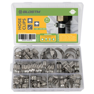 BLOSTM Hose Clips 71Pcs 8-38 mm - 3