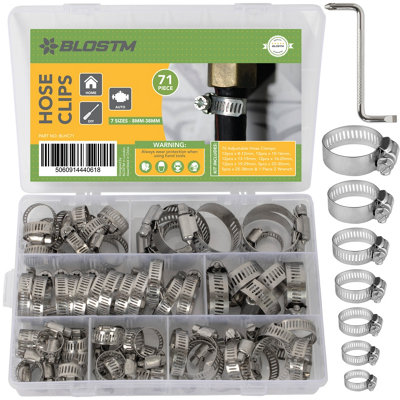 BLOSTM Hose Clips 71Pcs 8-38 mm - 7