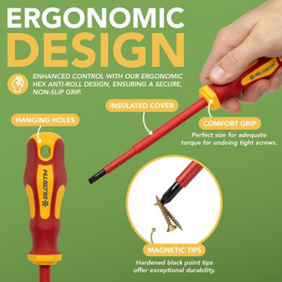 BLOSTM Insulated Screwdriver Set 8 Piece - 5