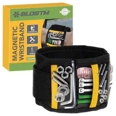Magnetic Wristband For Tools – Adjustable Strong Magnet Bracelet For Screws, Nails & Drill Bits – Great For Dad, Husband, Handyman Or DIYer