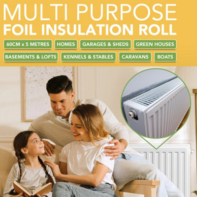 BLOSTM Multi-Purpose Foil Insulation Roll 0.6M X 5M
