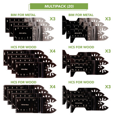 BLOSTM Oscillating Saw Blades 20Pcs
