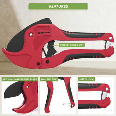 BLOSTM PLASTIC RACHET PIPE CUTTER RED