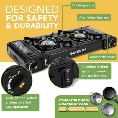 BLOSTM Portable Camping Gas Stove - Double