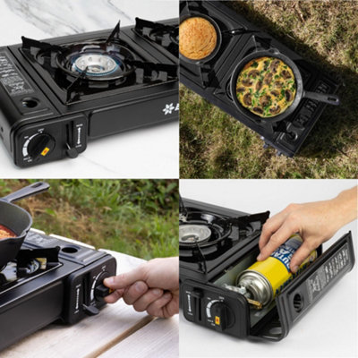 BLOSTM Portable Camping Gas Stove - Double - 6