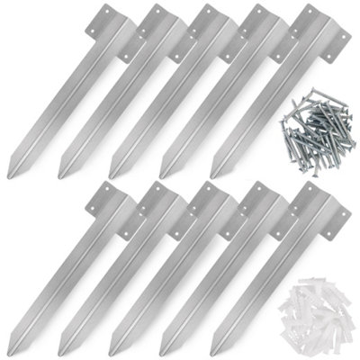 BLOSTM Railway Sleeper Edging Bracket 10 Pack - 3