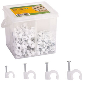 BLOSTM Round Cable Clips - Pack Of 400