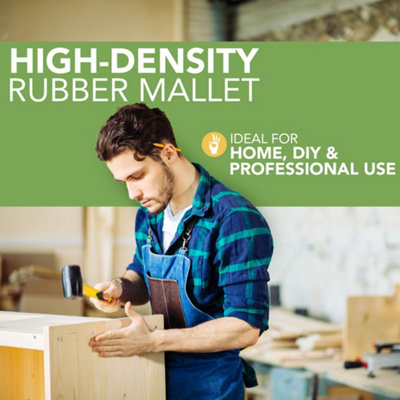 BLOSTM Rubber Mallet Hammer 16 Oz - 3
