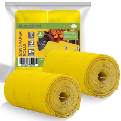 BLOSTM Sand Paper Rolls 1. 180 Grit 2. 120 Grit DIY at B&Q