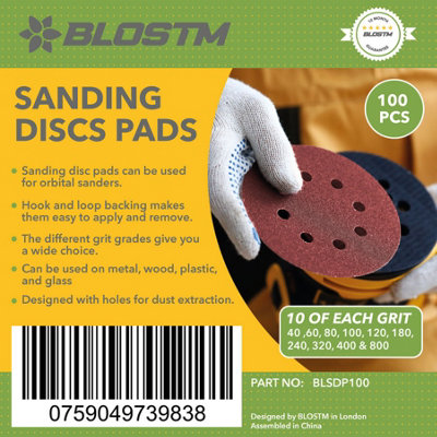BLOSTM Sanding Discs Pads 100Pcs - 3