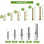 BLOSTM Screws And Wall Plugs - 200 Piece