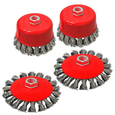 BLOSTM Twist Knot Wire Brush Set 4Pcs