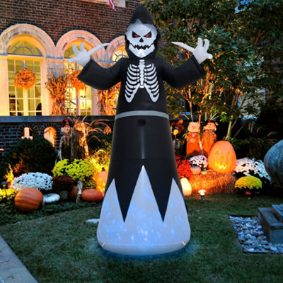 Blow Up Outdoor Halloween Grim Reaper Inflatable with Blue LED Lights 240cm Price Comparisons | Compare The Build