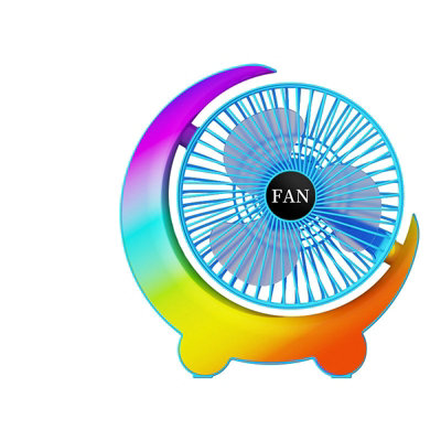 Blue 1200 mAh Portable Small USB Charging Electric Cooling Fan