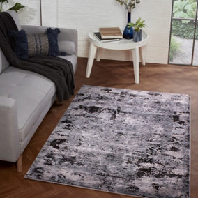 Blue Abstract Modern Abstract Rug Easy to clean Living Room Bedroom and Dining Room-120cm X 170cm