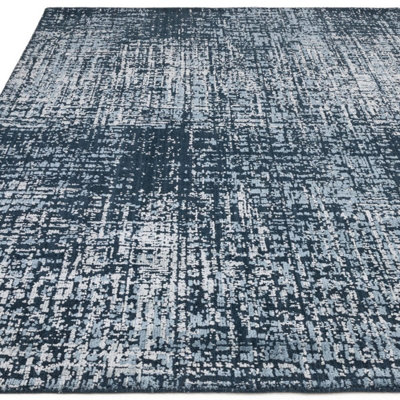 Blue Abstract Modern Rug For Living Room and Bedroom-120cm X 170cm