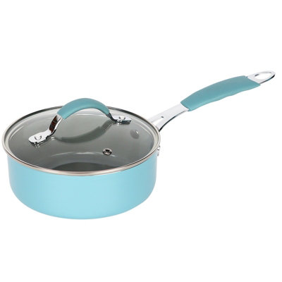 Blue and Dove Grey Induction 19 Pcs Kitchen Cookware Set Non Stick ...
