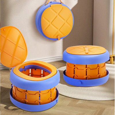 Blue and Orange Pineapple Plastic Movable Foldable Kid Toddler Toilet Pan