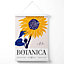 Blue and Yellow Sunflower Flower Market Exhibition Poster with Hanger / 33cm / White