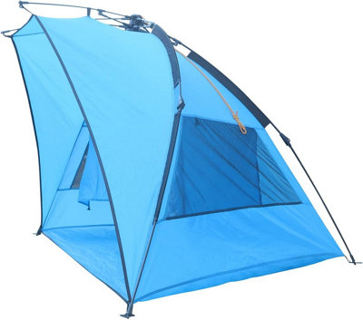 Blue Beach Tent XLwith Extendable Floor, SPF 50+ Pop Up