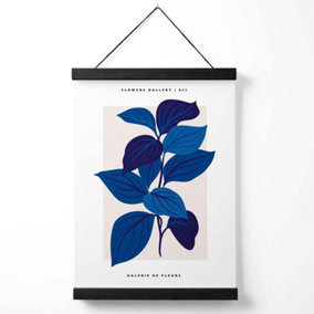 Blue Botanicals Flower Market Exhibition Medium Poster with Black Hanger