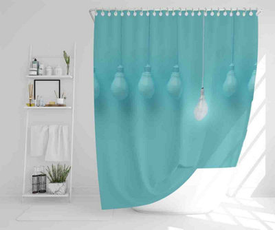 Blue Bulbs Shower Curtain / Default Title Price Comparisons | Compare The Build